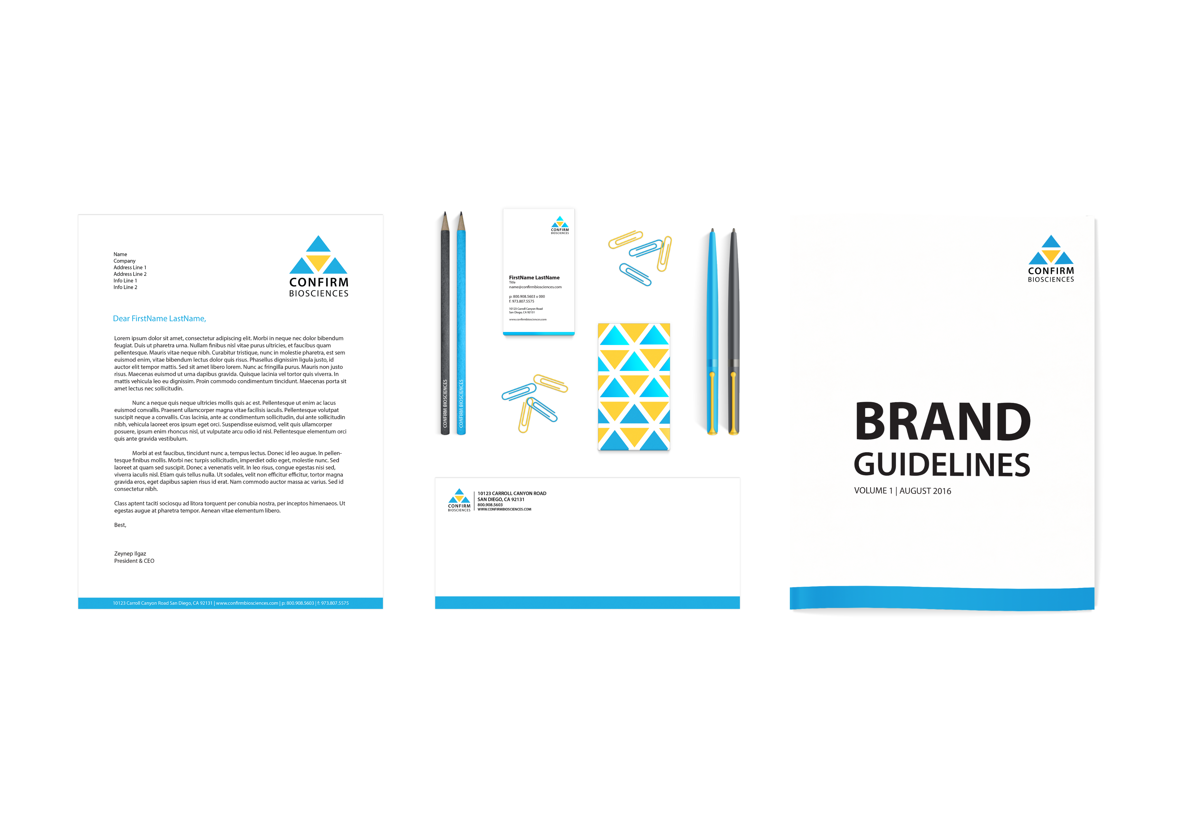 Confirm Biosciences branding materials